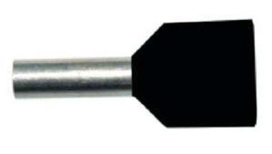 100St. Protec. class PAEH 150D/8 Aderendhülsen doppelt 2 x 1,5 mm schwarz