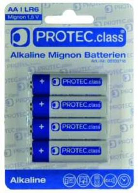 1St. Protec. class PBAT AA Mignon Batterien 4er Blister