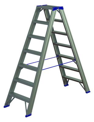 1St. Protec. class PASSL27 Alu-Stufenstehleiter 2 x 7