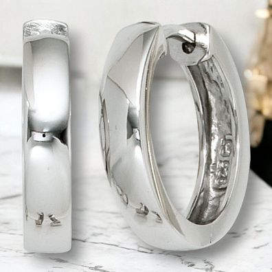 Creolen rund 925 Sterling Silber Ohrringe Silberohrringe Silbercreolen