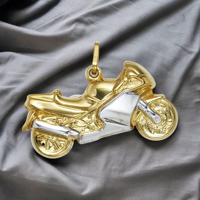 Anhänger Motorrad 333 Gold Gelbgold bicolor