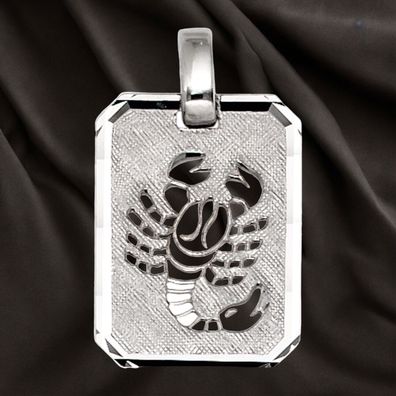 Anhänger Sternzeichen Skorpion 925 Sterling Silber matt Sternzeichenanhänger