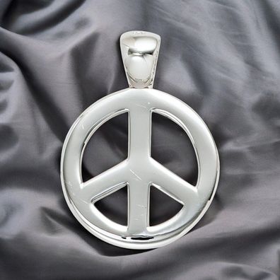Anhänger Peace 925 Sterling Silber rhodiniert
