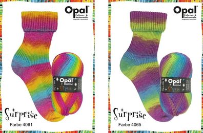 100g Opal Surprise 4-fädig / 4-fach Sockenwolle Garn Stricken Häkeln 85,00€/kg