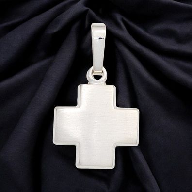 Anhänger Kreuz 925 Sterling Silber mattiert Kreuzanhänger Silberkreuz