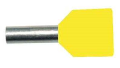 100St. Protec. class PAEH 600D/14 Aderendhülsen doppelt 2 x 6,0 mm gelb