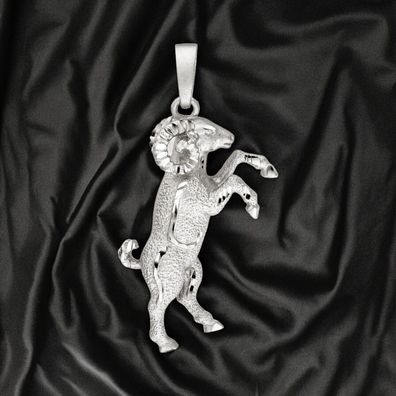 Anhänger Sternzeichen Widder 925 Sterling Silber teil matt Sternzeichenanhänger