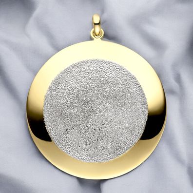Anhänger 925 Sterling Silber vergoldet mit Glitzereffekt