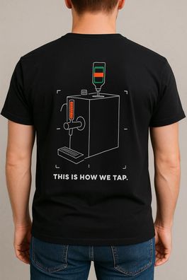 Jägermeister T-Shirt Schwarz Größe M – "This is how we tap." | Mit Rückenprint