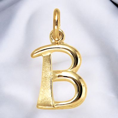 Anhänger Buchstabe B 375 Gold Gelbgold Buchstabenanhänger