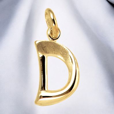Anhänger Buchstabe D 375 Gold Gelbgold Buchstabenanhänger