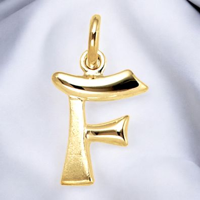 Anhänger Buchstabe F 375 Gold Gelbgold Buchstabenanhänger