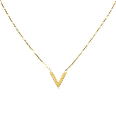 Collier Halskette Edelstahl goldfarben beschichtet 45 cm Kette