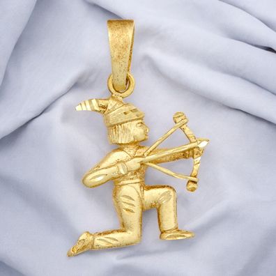 Anhänger Sternzeichen Schütze 925 Sterling Silber gold vergoldet matt