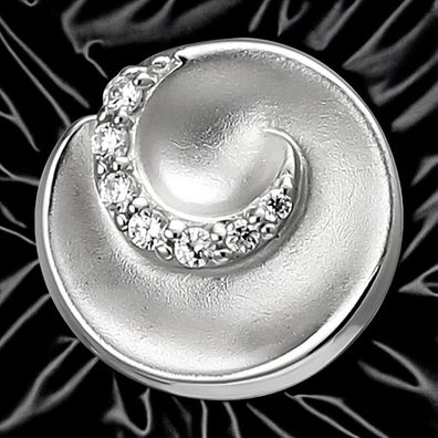 Anhänger 925 Sterling Silber matt 7 Zirkonia Silberanhänger