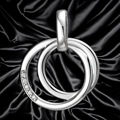 Anhänger 925 Sterling Silber 5 Zirkonia Silberanhänger