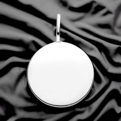 Anhänger Gravur Gravurplatte rund 925 Sterling Silber