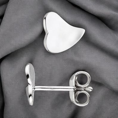 Ohrstecker Herz 925 Sterling Silber Ohrringe