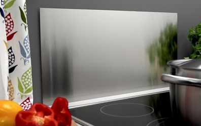 Spritzschutz 40 x 60 cm Edelstahl Glasrückwand Küche Herd Wand Waschbecken Bad