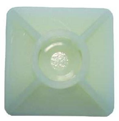 100St. Protec. class PKB-BS 27X27 Befestigungssockel weiß selbstklebend
