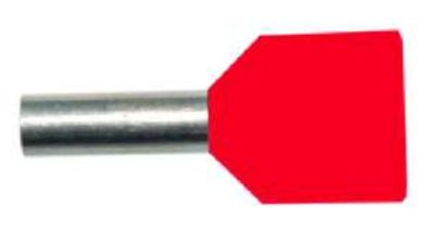 100St. Protec. class PAEH 1000D/14 Aderendhülsen doppelt 2 x 10 mm rot