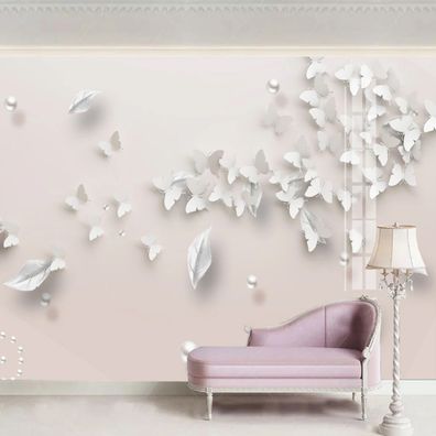 Vlies Fototapete Wandtapete Wandbilder 3D Relief Schmetterling Schmuck Blat 9600