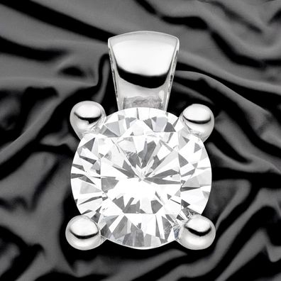 Anhänger 925 Sterling Silber 1 Zirkonia