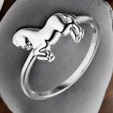Kinder Ring Pferd 925 Sterling Silber Silberring Kinderring Pferdering