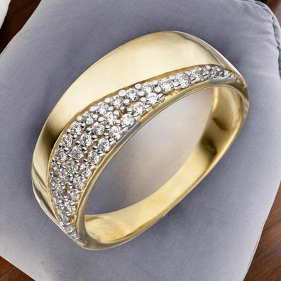 Damen Ring 333 Gold Gelbgold mit Zirkonia Goldring
