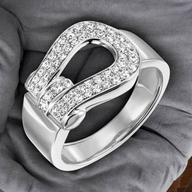 Damen Ring 925 Sterling Silber 55 Zirkonia Silberring