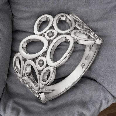 Damen Ring breit 925 Sterling Silber Silberring