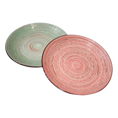 Teller Geschirr Set 6 tlg Tafel Essteller Speiseteller 19 cm handgemalt PG19
