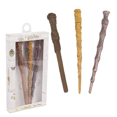 Harry Potter 3x Stifte Kugelschreiber mit Harry Potter Motiven