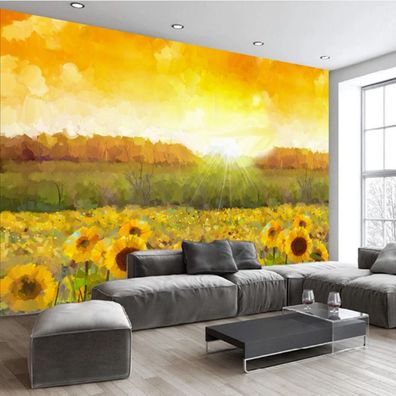 Vlies Fototapete Wandtapete Wandbilder Handgemalte Sonnenblumenblumen 9620