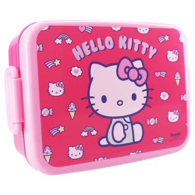 Hello Kitty Snackbox – Kinder Essensbox mit Deckel und Schnappverschlüssen