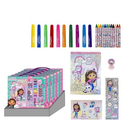 Gabby’s Dollhouse Mal- und Schreibset Kinder Schreibwaren-Set zum Ausmalen