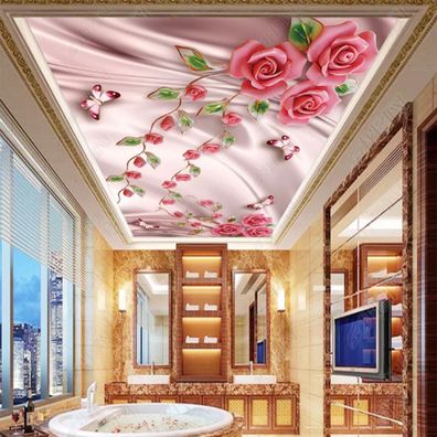 Vlies Fototapeten Dachtapeten Dachbilder Decke Luxusschmuck Rosen 9652