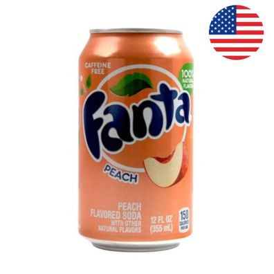 Fanta Peach super sweet - US Import [MHD: 24.06.2025] 355 ml