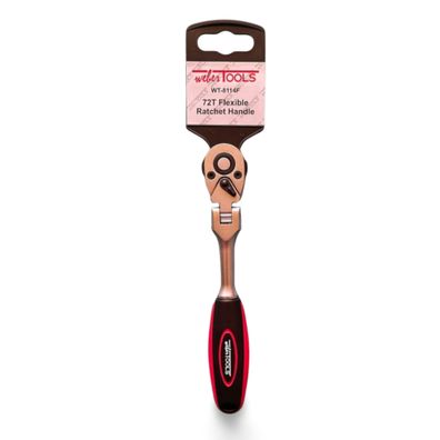 Umschaltknarre 1/4 Zoll mit flexiblem Schwenkkopf und 72 Zähnen