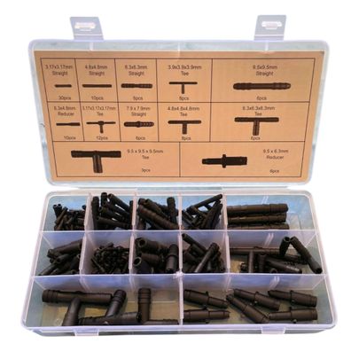 Schlauchverbinder Sortiment 113 teilig für Gummi und Kunststoffschläuche