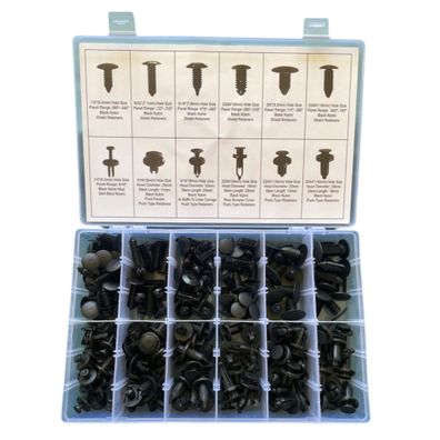 Kunststoffclip Set 192 teilig für Innenverkleidung für viele Fahrzeugtypen geeignet