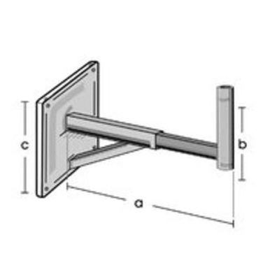1St. Preisner WWH5075 Winkelwandhalter Wandabstand 50 - 75 cm