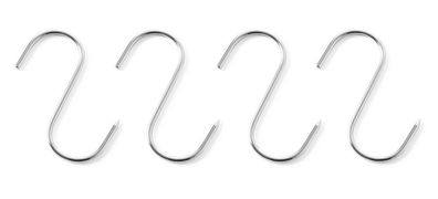Hendi Fleischerhaken Set mit 4 Haken aus Edelstahl