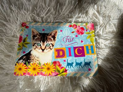 Postkarte mit Katzenmotiv * Für dich * 8129-47A