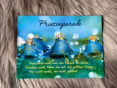 Postkarte, Prinzenparade, Frosch