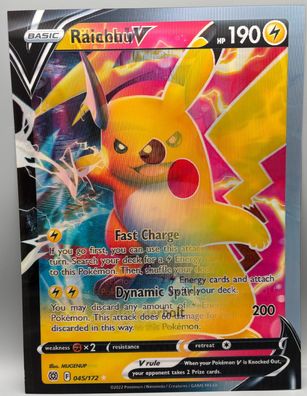 3D-Bild/Effekt-Flip-Pokemon-Pikachu, Raichu-Spielkarte-30x40cm-ohne Rahmen