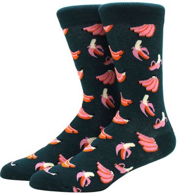 Bananen Socken Schwarz - Unisex - Größe 36 bis 44