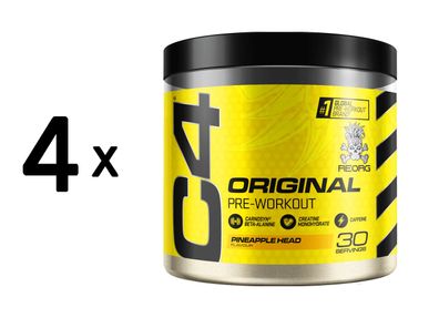 4 x Cellucor C4 Original (30 serv) Pineapple Head