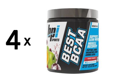 4 x BPI Sports Best BCAA (30 serv) Fruit Punch