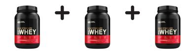 3 x Optimum Nutrition 100% Whey Gold Standard (2lbs) Delicious Strawberry
